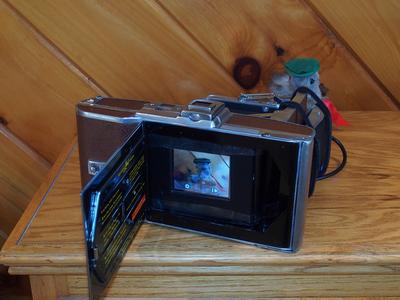 Polaroid model 95A + Raspberry Pi camera, back view