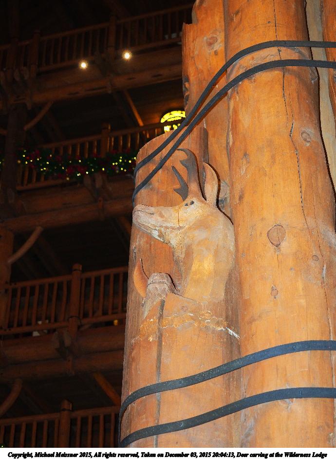 Deer carving at the Wilderness Lodge