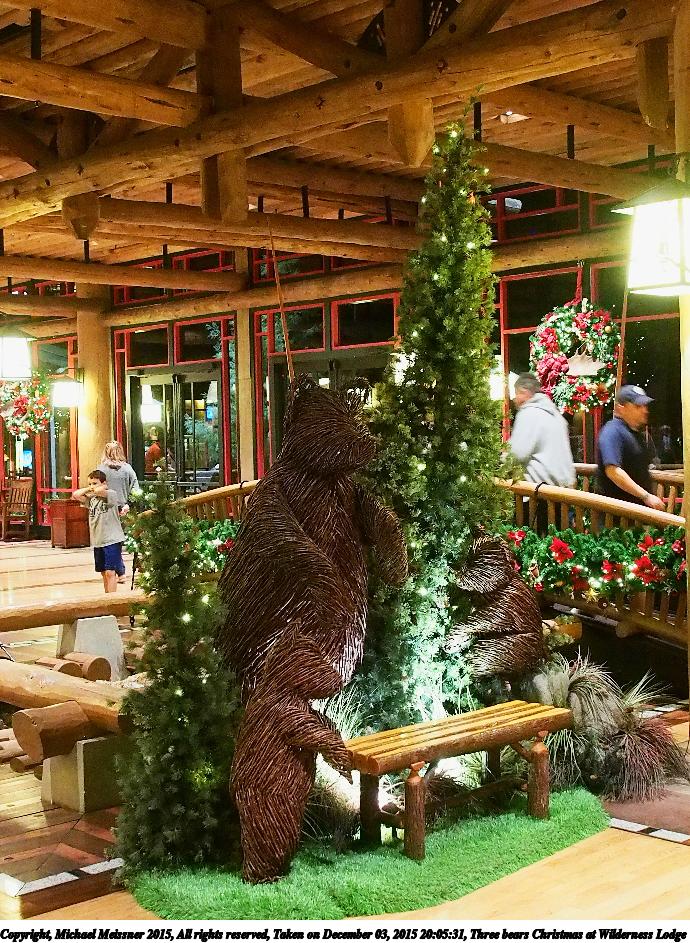 Three bears Christmas at Wilderness Lodge #2