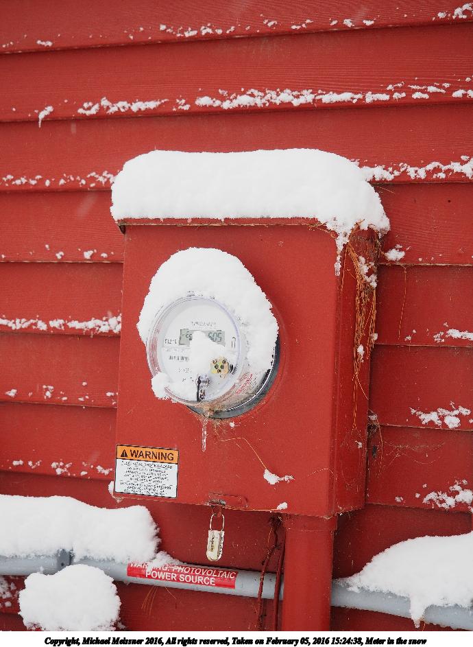 Meter in the snow