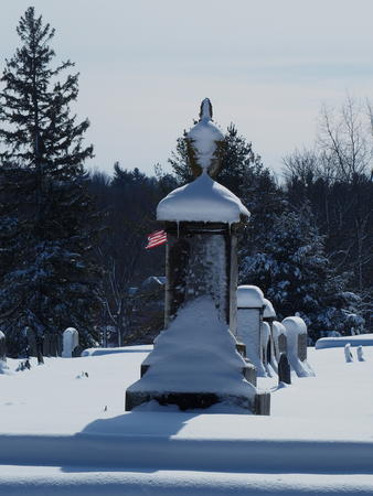 Harvard graveyard in winter #3