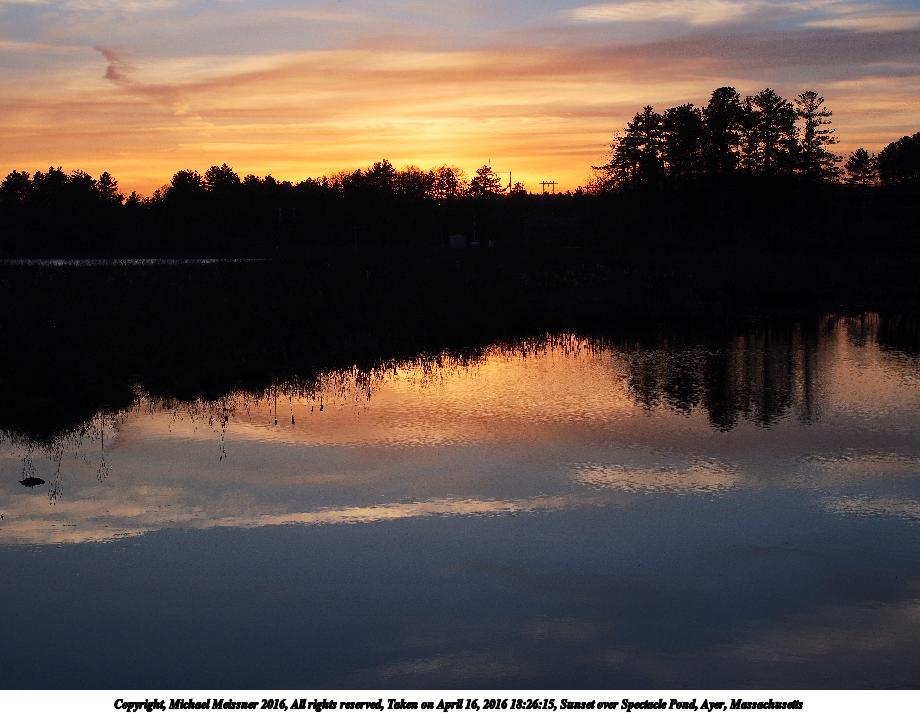Sunset over Spectacle Pond, Ayer, Massachusetts #2