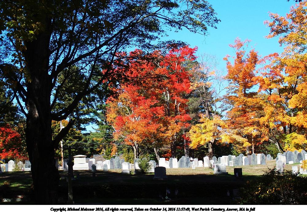 West Parish Cemetery, Anover, MA in fall #6
