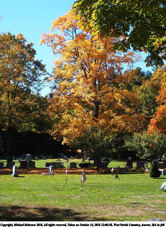 West Parish Cemetery, Anover, MA in fall #12