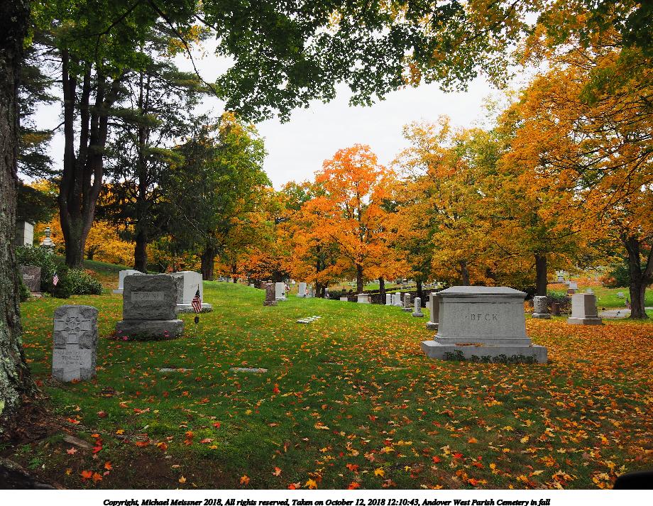 Andover West Parish Cemetery in fall #9