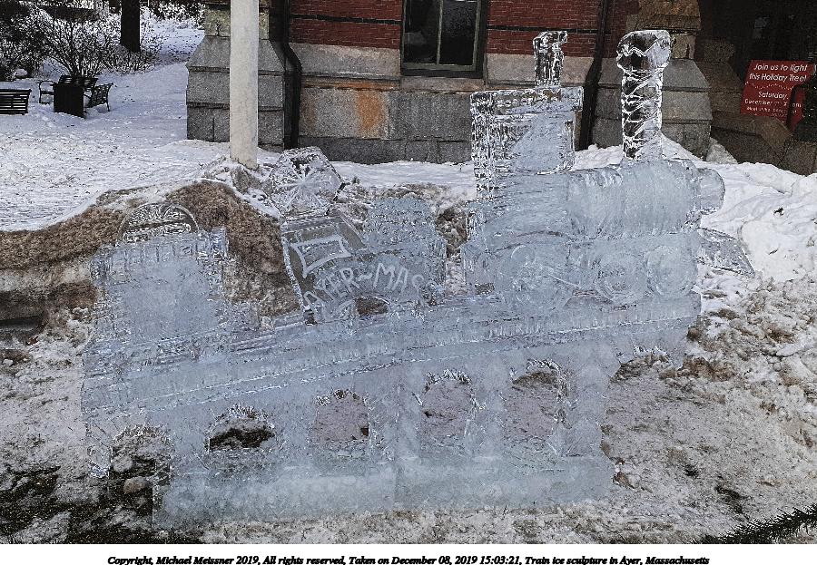 Train ice sculpture in Ayer, Massachusetts #2