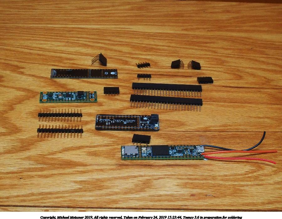 Teensy 3.6 in preparation for soldering