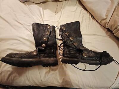 Old black 5 button boots