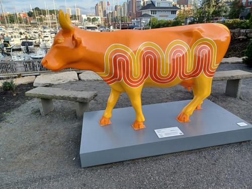 Cow sculpture (named Amber)