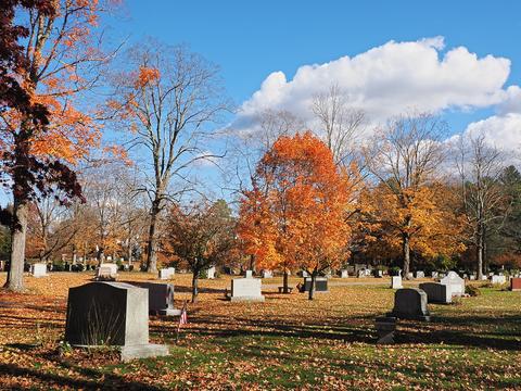 Fall at the West Parish Garden Cemetery in Andover MA.