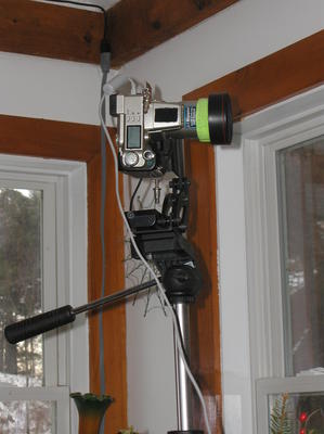 Camera setup for taking bird pictures via USB remote control