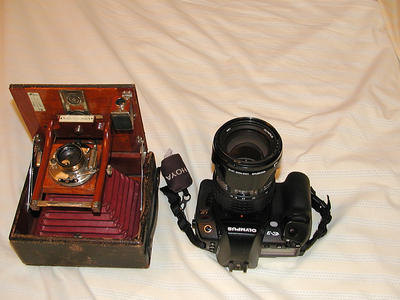 Chautauqua 4x5 camera and Olympus E-3 #3