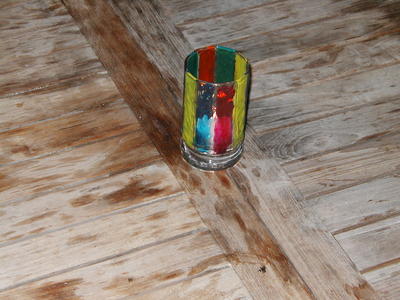 Christmas candle Gwen made #2