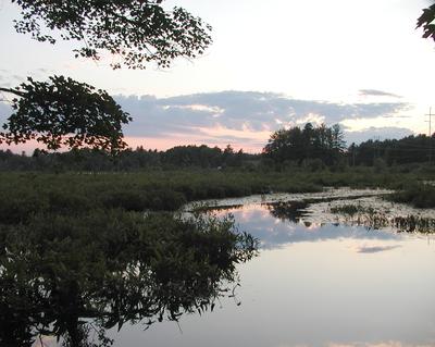 Sunset over Spectacle Pond