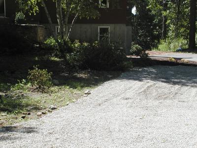 Van parking area without the van