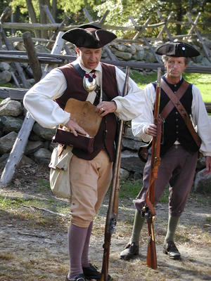 Reenactor with bullet case