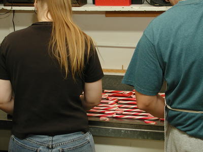 Making candy canes by hand #26