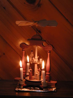 Nativity set with candles #2