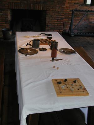 Games and drinks in soldier's common area