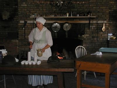 Lemonade and cookies at the officer's mess