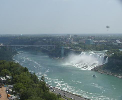American falls and rainbow bridge from Minolta tower