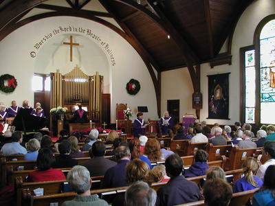 Lighting the Advent wreath #2