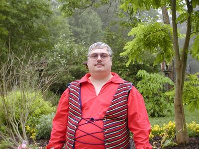 Mike in Renaissance Faire garb at Serenbe