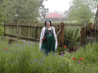 Liz in Renaissance Faire garb at Serenbe #2