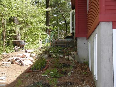 Building the front walkway