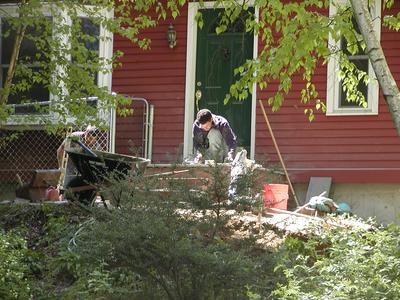 Building the front walkway #3