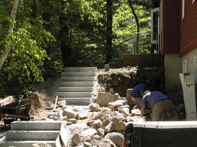Building the front walkway #5