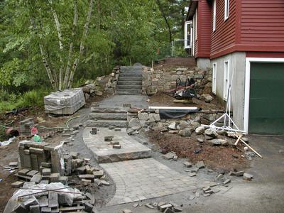 Building the front walkway #13