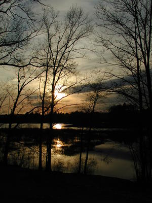 Sunset over Spectacle Pond