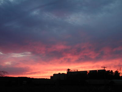 Sunset over the mill