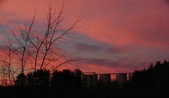 Sunset over the mill