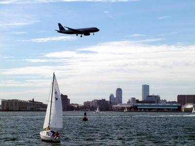 Plane landing at Logan airport #3
