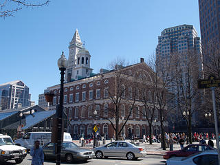 Faneuil Hall (with Custom House in the background)