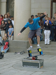 Setting up for the finale