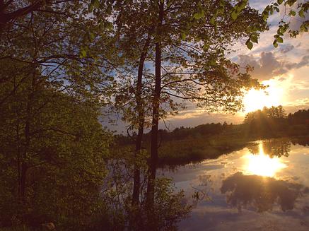 Sunset on Spectacle Pond