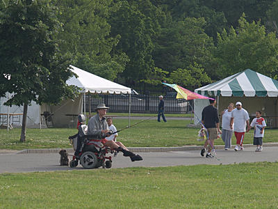 Kite fishing on the common