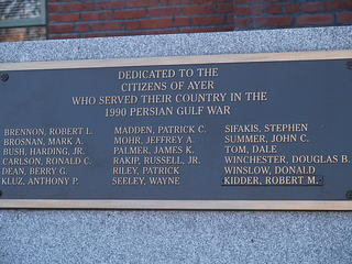 Ayer 1st Persian Gulf war memorial