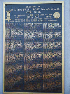 Ayer US Civil war memorial