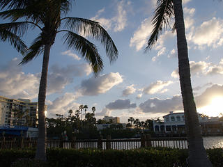 Clouds and Sunrise over the inter-coastal waterway