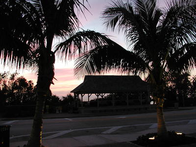 Sunrise at the bus stop
