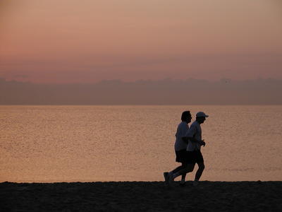 Sunrise jogging