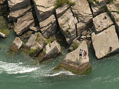 The fishing must be really good to hike down to the river #2