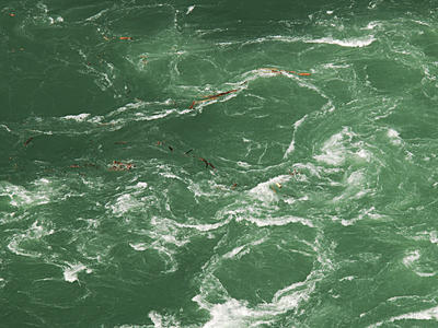 Debris in the niagara whirlpool