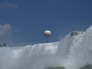 Flight over the American falls