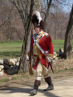 Redcoat reenactor