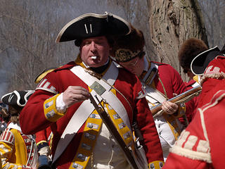 Loading the single shot muzzle loader